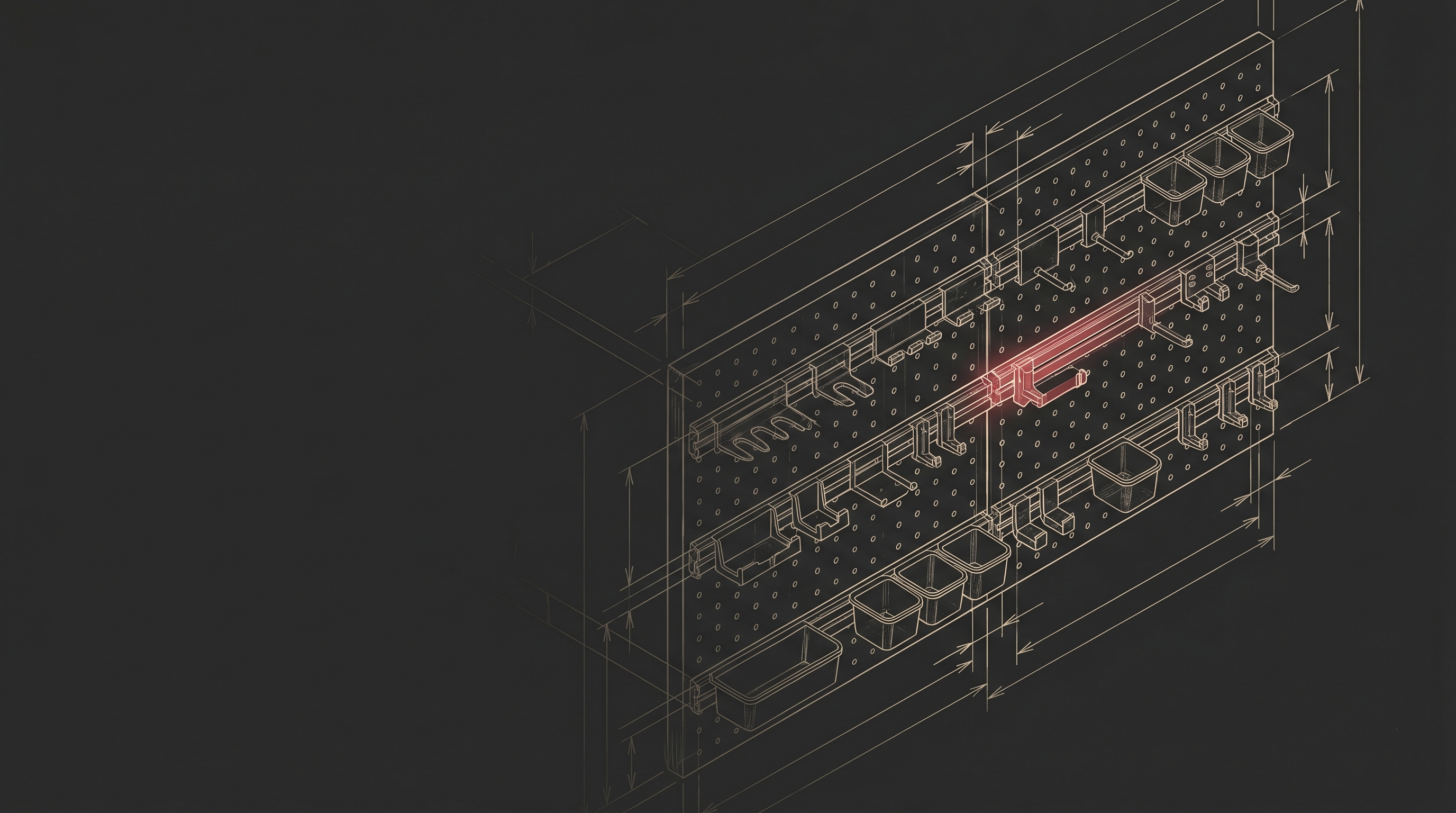Pegboard Rail System