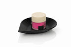 Schwarze Auffangschale mit eingesetztem Dipping-Powder-Glas