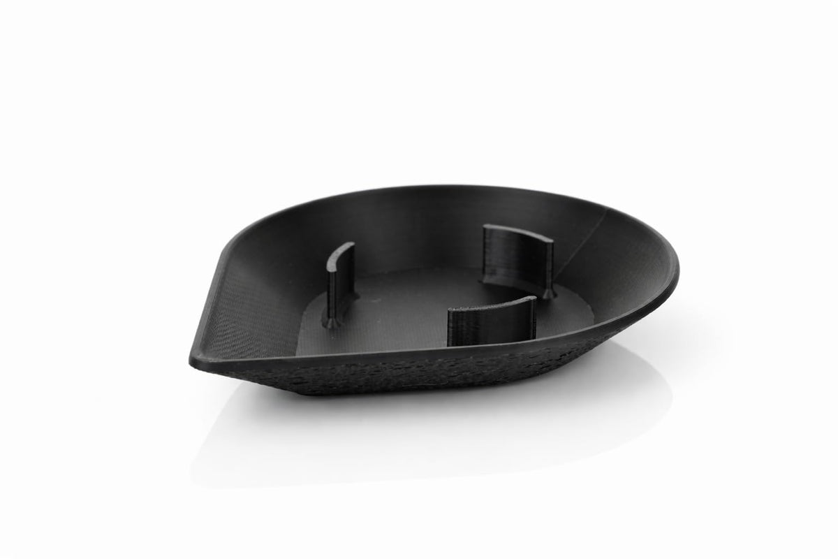 Auffangschale in Schwarz mit 52-mm-Glashalterung