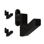 Kleiderhaken für Akustikpaneele & Lamellenwand – Horizontale Ausrichtung – 3er Set – Montage ohne Bohren – Garderobenhaken Holzpaneele | 13mm & 15mm | Für Jacken, Taschen & Basecaps (13 mm, eckig)