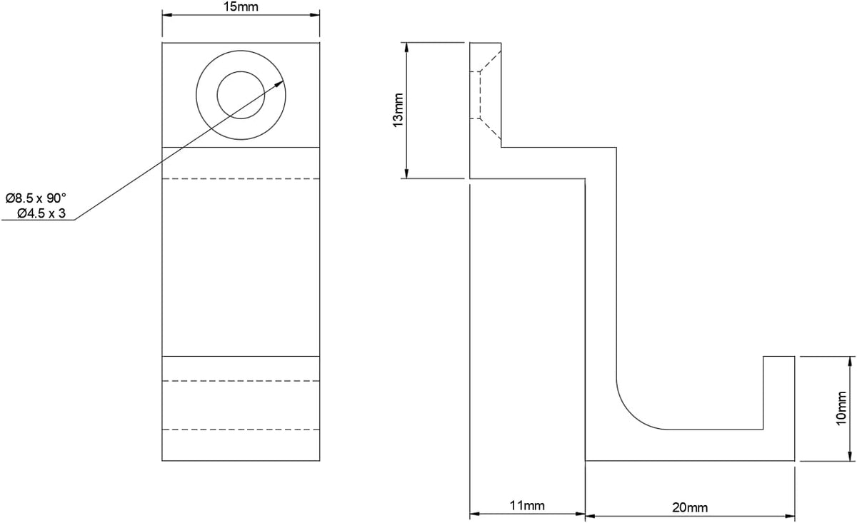 Kleiderhaken für Akustikpaneele mit Wandmontage – 4er Set inkl. Dübel & Schrauben – Horizontale Paneele – 13mm & 15mm – Garderobenhaken Lamellenwand (13 mm, Einzelhaken (4-teilig))