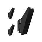 Kleiderhaken für Akustikpaneele & Lamellenwand – Horizontale Ausrichtung – 3er Set – Montage ohne Bohren – Garderobenhaken Holzpaneele | 13mm & 15mm | Für Jacken, Taschen & Basecaps (13 mm, eckig)
