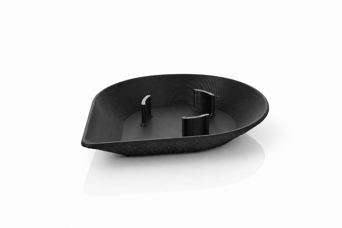 Auffangschale in Schwarz mit 42-mm-Glashalterung