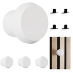 Knopfhaken für Akustikpaneele - 4er Set - ohne Bohren - 13 mm & 15 mm - horizontal & vertikal - 2 Größen - 4 Farben - 2 Längen - Garderobenhaken (braun, 30 mm, 1.7, Zentimeter)