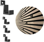 Kleiderhaken für Akustikpaneele mit Wandmontage – 4er Set inkl. Dübel & Schrauben – Horizontale Paneele – 13mm & 15mm – Garderobenhaken Lamellenwand (13 mm, Einzelhaken (4-teilig))