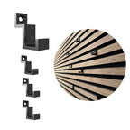 Kleiderhaken für Akustikpaneele mit Wandmontage – 4er Set inkl. Dübel & Schrauben – Horizontale Paneele – 13mm & 15mm – Garderobenhaken Lamellenwand (13 mm, Einzelhaken (4-teilig))