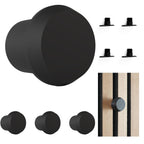 Knopfhaken für Akustikpaneele - 4er Set - ohne Bohren - 13 mm & 15 mm - horizontal & vertikal - 2 Größen - 4 Farben - 2 Längen - Garderobenhaken (braun, 30 mm, 1.7, Zentimeter)