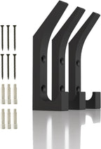 Doppelhaken für Akustikpaneele – Wandmontage mit Schrauben – Maximale Stabilität – 3er Set inkl. Schrauben & Dübel – 13mm & 15mm – Garderobenhaken Lamellenwand (13 mm, Doppelhaken)