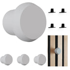 Knopfhaken für Akustikpaneele - 4er Set - ohne Bohren - 13 mm & 15 mm - horizontal & vertikal - 2 Größen - 4 Farben - 2 Längen - Garderobenhaken (braun, 30 mm, 1.7, Zentimeter)