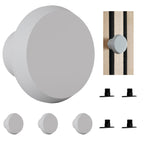 Knopfhaken für Akustikpaneele - 4er Set - ohne Bohren - 13 mm & 15 mm - horizontal & vertikal - 2 Größen - 4 Farben - 2 Längen - Garderobenhaken (braun, 30 mm, 1.7, Zentimeter)