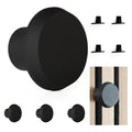 Knopfhaken für Akustikpaneele - 4er Set - ohne Bohren - 13 mm & 15 mm - horizontal & vertikal - 2 Größen - 4 Farben - 2 Längen - Garderobenhaken (braun, 30 mm, 1.7, Zentimeter)