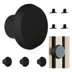 Knopfhaken für Akustikpaneele - 4er Set - ohne Bohren - 13 mm & 15 mm - horizontal & vertikal - 2 Größen - 4 Farben - 2 Längen - Garderobenhaken (braun, 30 mm, 1.7, Zentimeter)