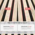 Kleiderhaken für Akustikpaneele mit Click-System – Montage ohne Bohren – 13mm & 15mm – 5 Designs: einzeln/eckig/rund/doppelt/Basecap – Garderobenhaken Lamellenwand – Schwarz (13 mm, Basecap-Halter)