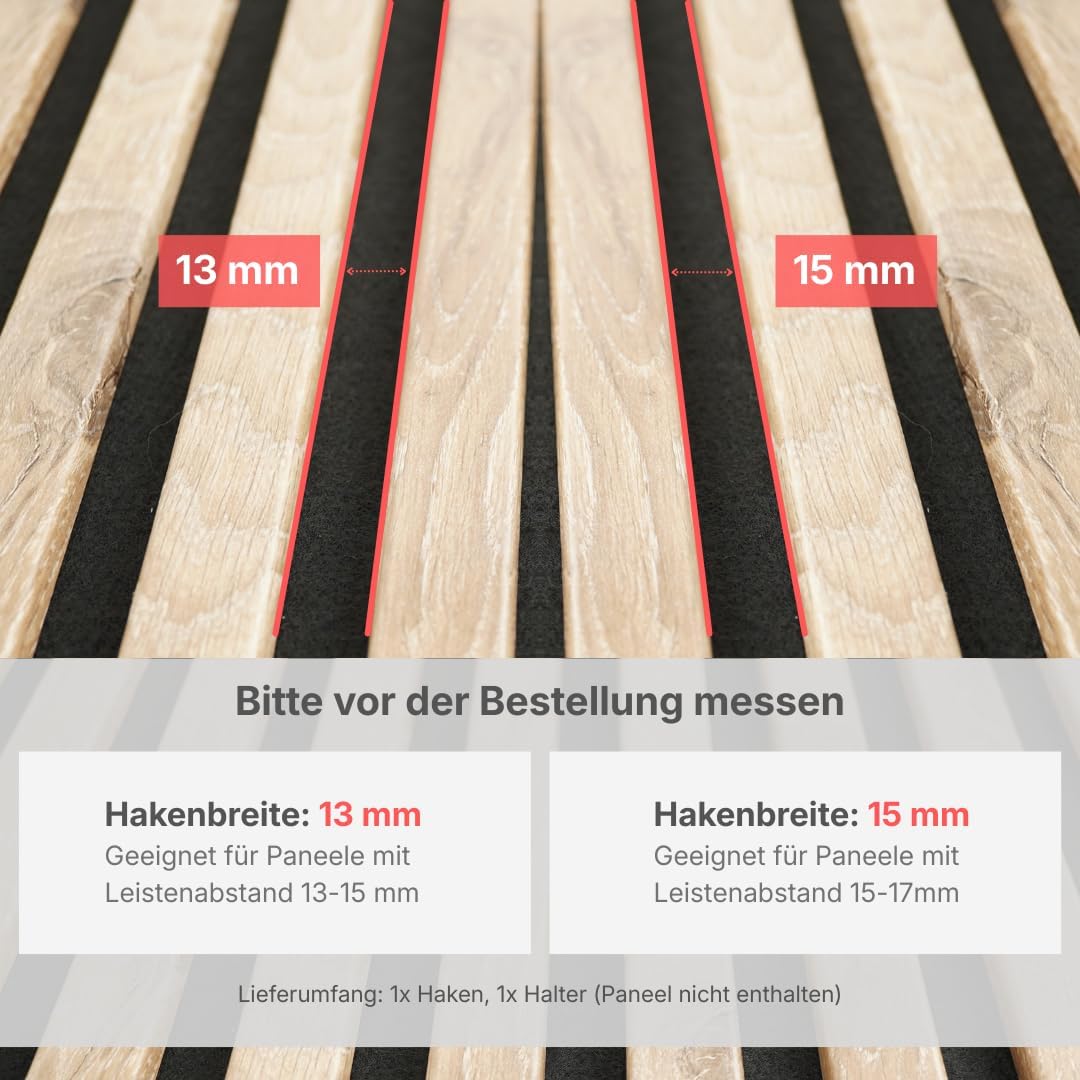 Kleiderhaken für Akustikpaneele mit Click-System – Montage ohne Bohren – 13mm & 15mm – 5 Designs: einzeln/eckig/rund/doppelt/Basecap – Garderobenhaken Lamellenwand – Schwarz (13 mm, Basecap-Halter)