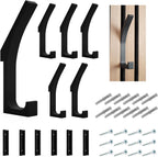 Kleiderhaken für Akustikpaneele & Wandpaneele – 6er Set – Doppelhaken mit verstecktem Halter – Unsichtbare Schrauben – Vertikale Paneele – 13mm & 15mm – Garderobenhaken (13 mm, Doppelhaken (6er Set))