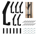 Kleiderhaken für Akustikpaneele & Wandpaneele – 6er Set – Doppelhaken mit verstecktem Halter – Unsichtbare Schrauben – Vertikale Paneele – 13mm & 15mm – Garderobenhaken (13 mm, Doppelhaken (6er Set))