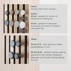 Knopfhaken für Akustikpaneele - 4er Set - ohne Bohren - 13 mm & 15 mm - horizontal & vertikal - 2 Größen - 4 Farben - 2 Längen - Garderobenhaken (braun, 30 mm, 1.7, Zentimeter)