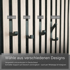Kleiderhaken für Akustikpaneele mit Click-System – Montage ohne Bohren – 13mm & 15mm – 5 Designs: einzeln/eckig/rund/doppelt/Basecap – Garderobenhaken Lamellenwand – Schwarz (13 mm, Basecap-Halter)