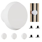 Knopfhaken für Akustikpaneele - 4er Set - ohne Bohren - 13 mm & 15 mm - horizontal & vertikal - 2 Größen - 4 Farben - 2 Längen - Garderobenhaken (braun, 30 mm, 1.7, Zentimeter)