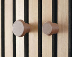 Knopfhaken für Akustikpaneele - 4er Set - ohne Bohren - 13 mm & 15 mm - horizontal & vertikal - 2 Größen - 4 Farben - 2 Längen - Garderobenhaken (braun, 30 mm, 1.7, Zentimeter)