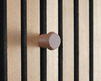 Knopfhaken für Akustikpaneele - 4er Set - ohne Bohren - 13 mm & 15 mm - horizontal & vertikal - 2 Größen - 4 Farben - 2 Längen - Garderobenhaken (braun, 30 mm, 1.7, Zentimeter)