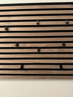 Kleiderhaken für Akustikpaneele mit Wandmontage – 4er Set inkl. Dübel & Schrauben – Horizontale Paneele – 13mm & 15mm – Garderobenhaken Lamellenwand (13 mm, Einzelhaken (4-teilig))